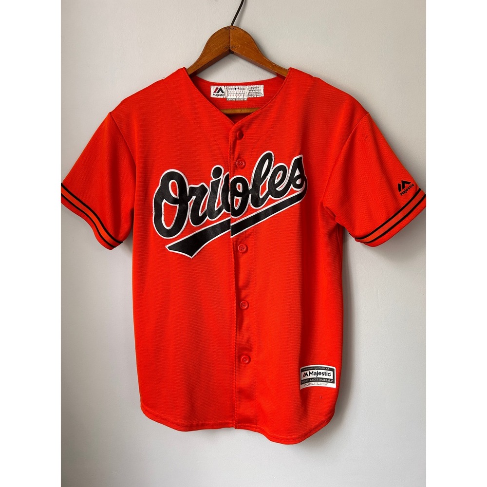 Majestic Baltimore Orioles Chris Davis 19 Jersey Youth Medium Orange Cool Base